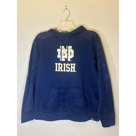 Notre Dame Fighting Irish Hoodie Mens XL NCAA Football Navy Blue Camo Fanatics - Picture 1 of 8